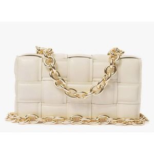 Cream Cassette Chain Women’s Crossbody Handbag